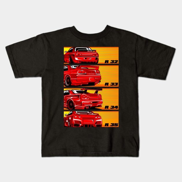 GTR Booty Compilation Kids T-Shirt by aredie19